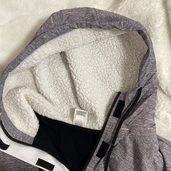 Pink Victoria’s Secret Grey/Black/White Pullover Jacket Sherpa - Quarter Zip 1/4 - Picture 5 of 8